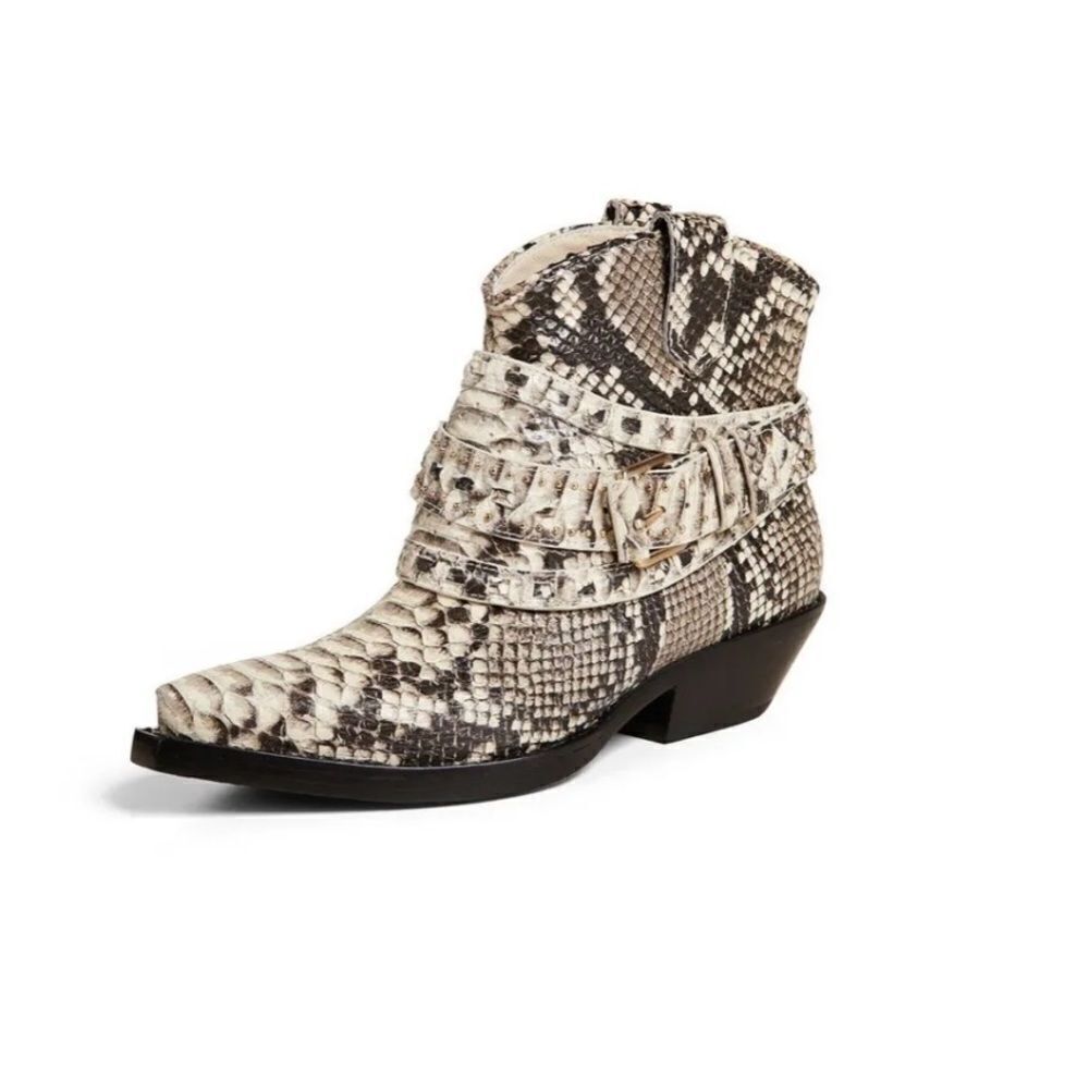 Zimmermann python leather cowboy boots size 37